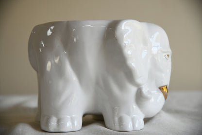 Vintage Ceramic Elephant Planter