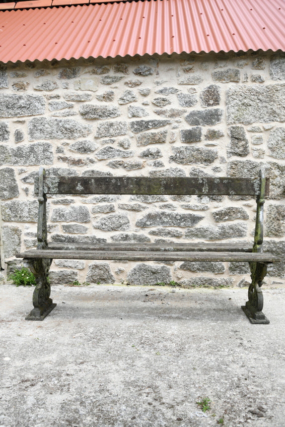 Antique French Cast Iron Garden Bench
