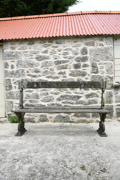 Antique French Cast Iron Garden Bench