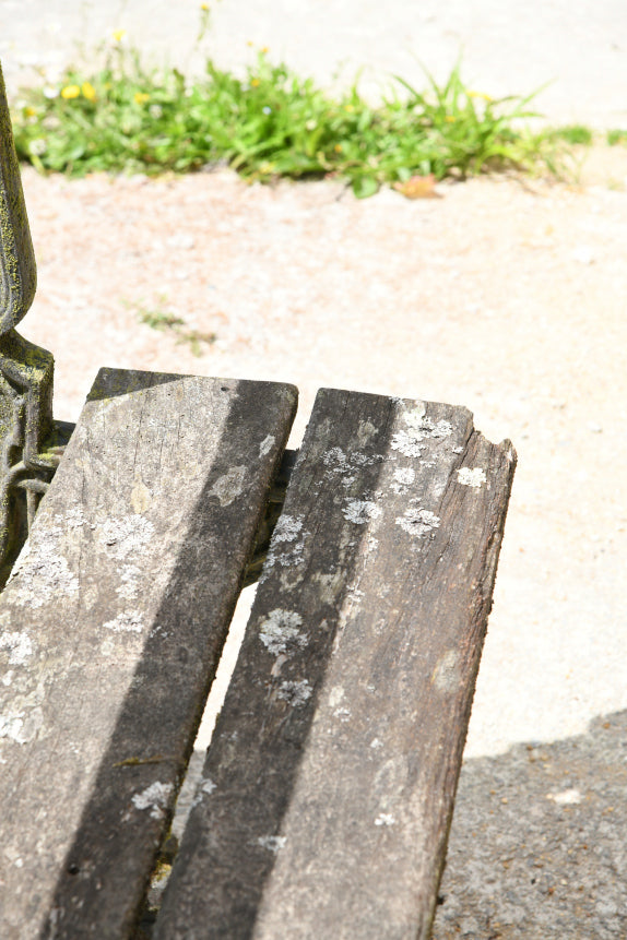Antique French Cast Iron Garden Bench