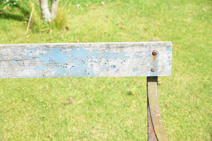Scrolled Wrought Iron Garden Bench
