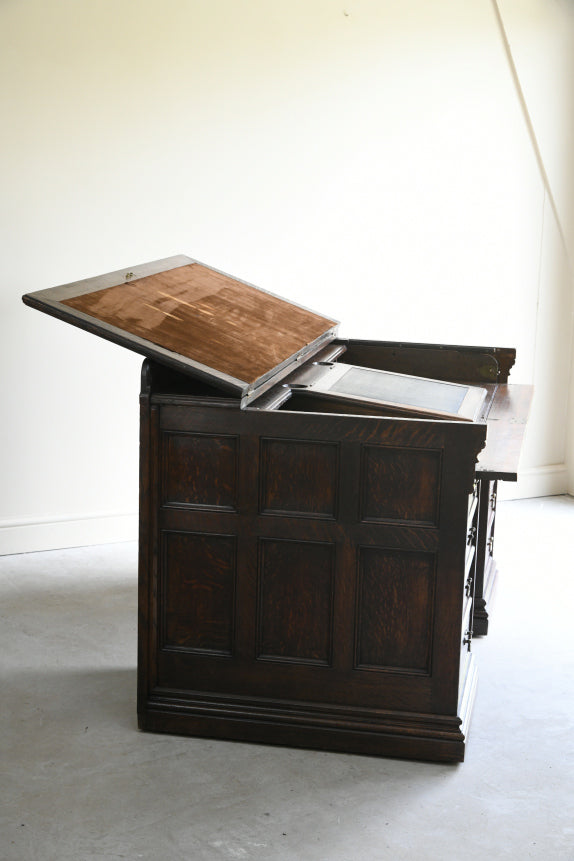 Large Antique Victorian Oak Desk