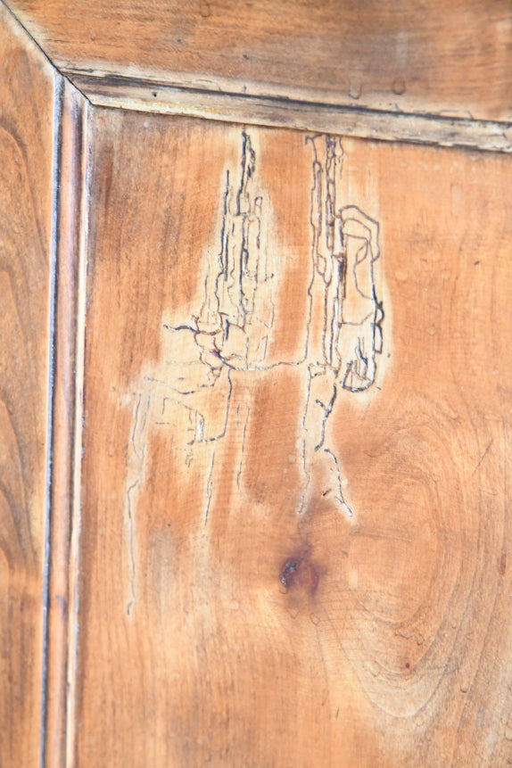 Antique Continental Fruitwood Cupboard