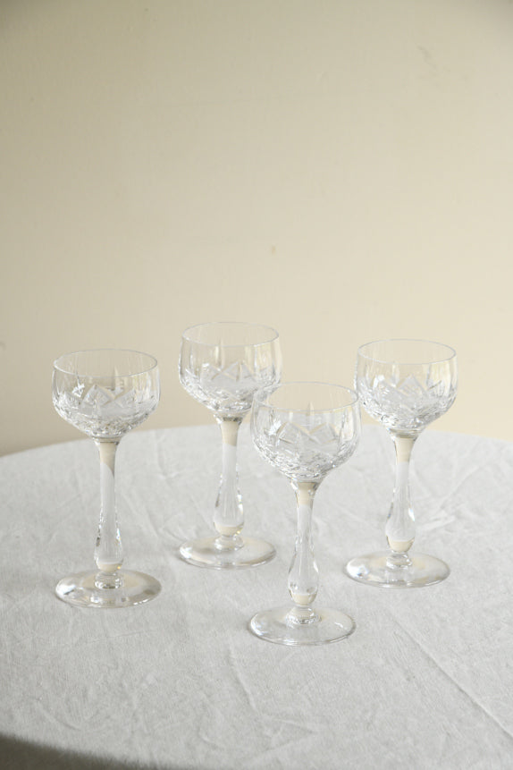 4 Stuart Crystal Glengarry Hock Wine Glasses