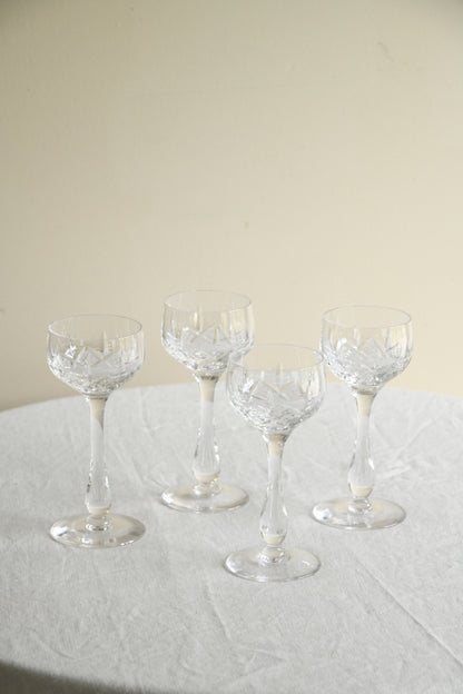 4 Stuart Crystal Glengarry Hock Wine Glasses
