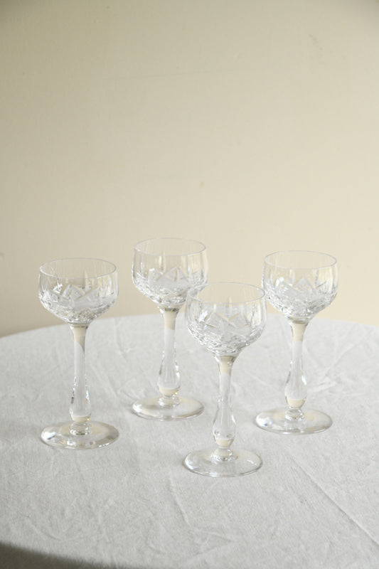 4 Stuart Crystal Glengarry Hock Wine Glasses