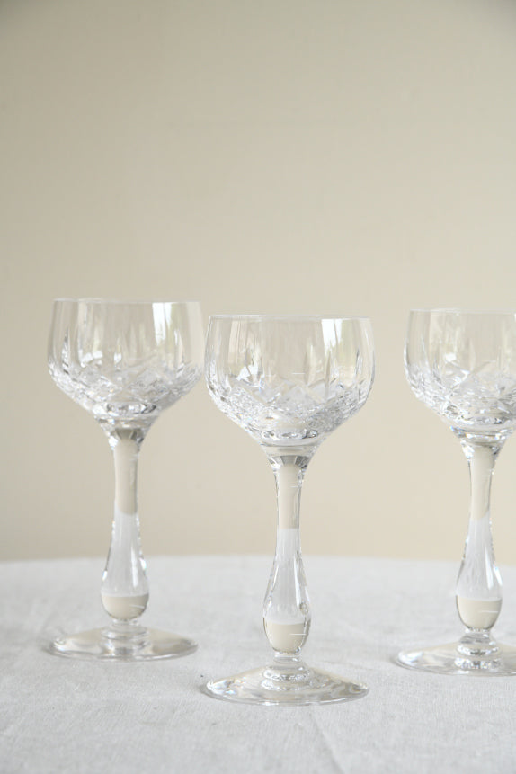 4 Stuart Crystal Glengarry Hock Wine Glasses