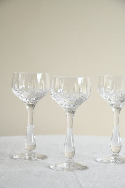 4 Stuart Crystal Glengarry Hock Wine Glasses