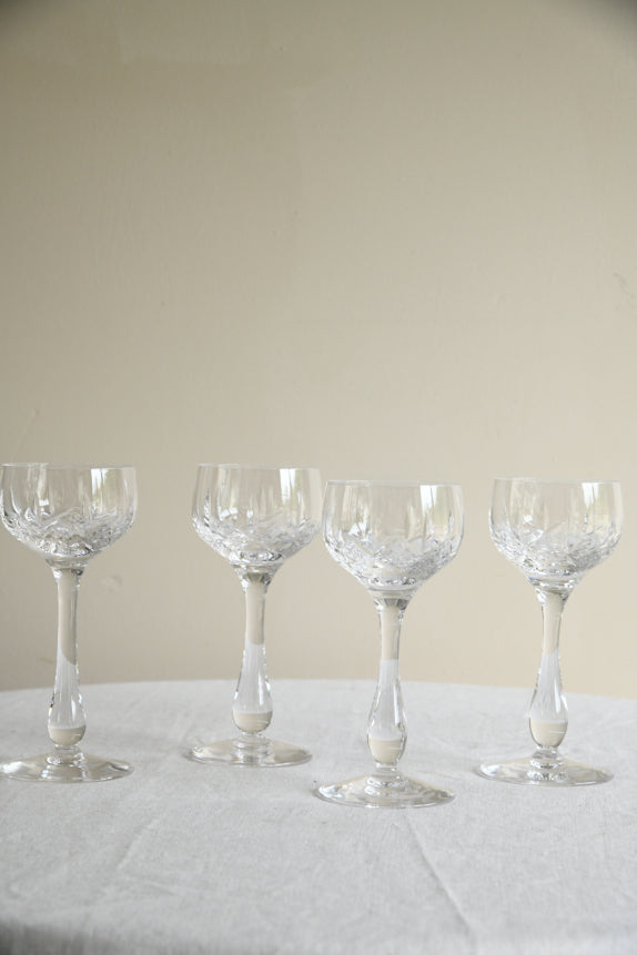 4 Stuart Crystal Glengarry Hock Wine Glasses