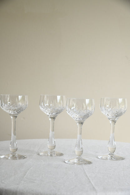 4 Stuart Crystal Glengarry Hock Wine Glasses