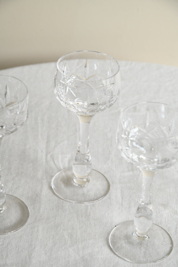 4 Stuart Crystal Glengarry Hock Wine Glasses