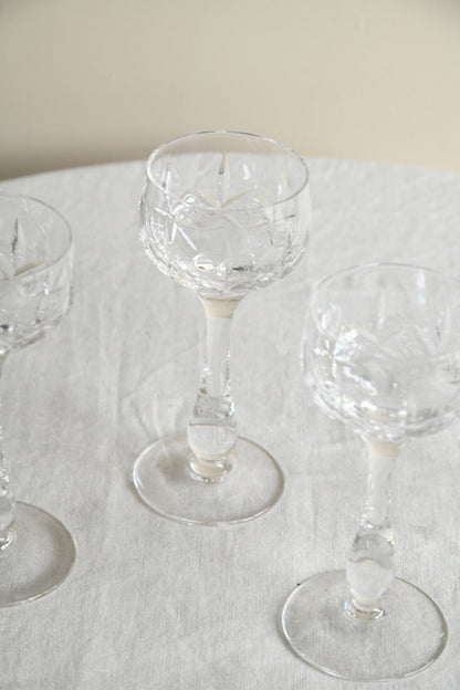 4 Stuart Crystal Glengarry Hock Wine Glasses