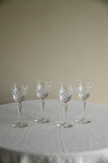 4 Whitefriars Garland Wine Glasses