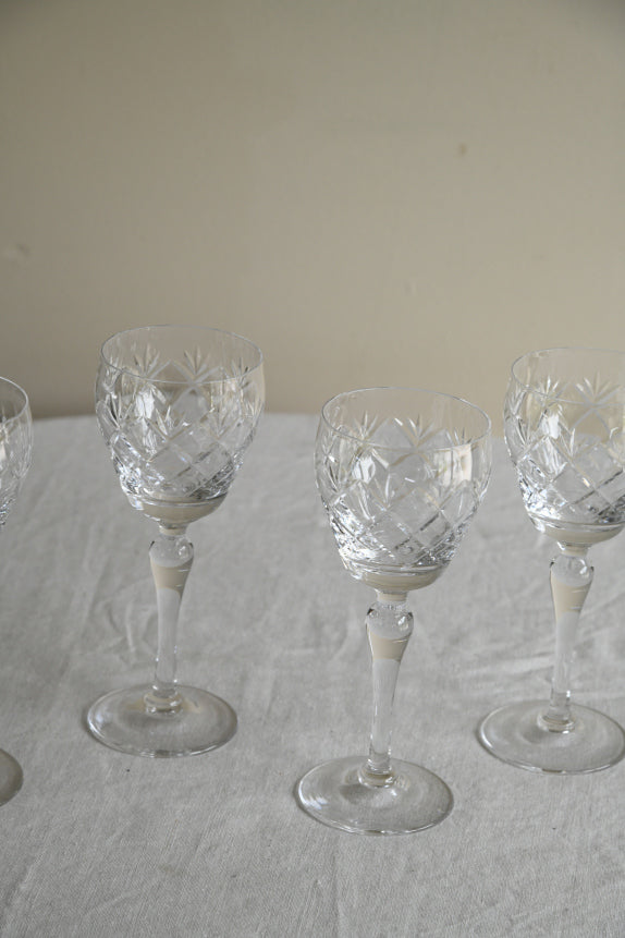 4 Whitefriars Garland Wine Glasses