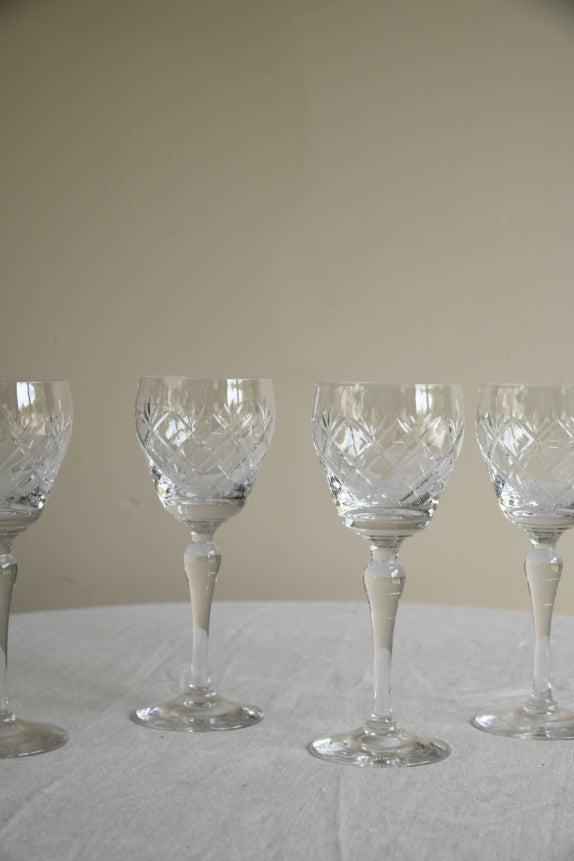 4 Whitefriars Garland Wine Glasses