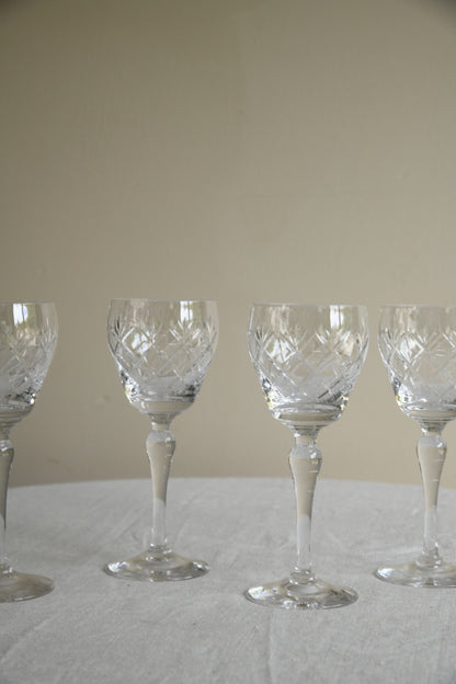 4 Whitefriars Garland Wine Glasses