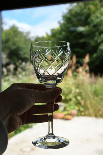 4 Whitefriars Garland Wine Glasses