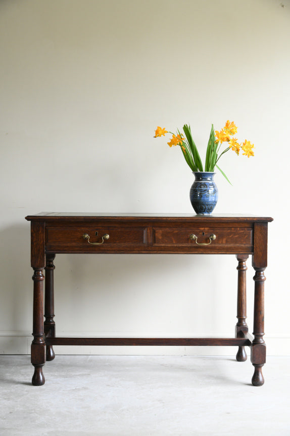 Edwardian Oak Writing Table