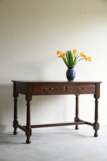 Edwardian Oak Writing Table