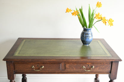 Edwardian Oak Writing Table