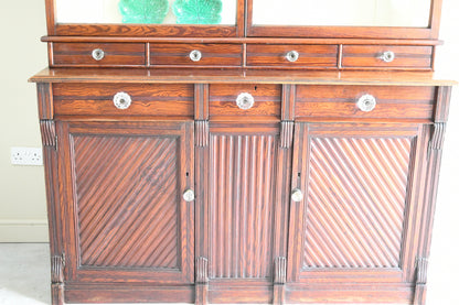 Antique Pitch Pine Glazed Dresser