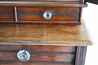 Antique Pitch Pine Glazed Dresser