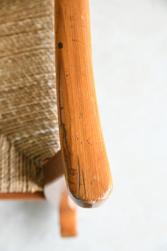 Mid Century Pine Rocking Chair