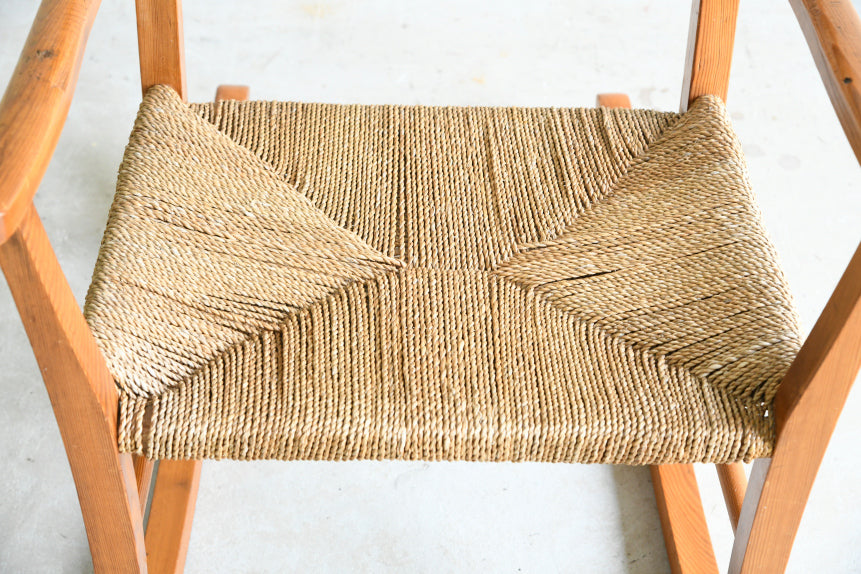 Mid Century Pine Rocking Chair