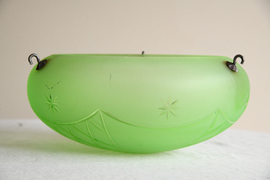 Vintage Green Glass Flycatcher Shade