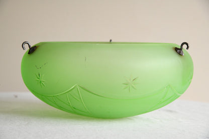 Vintage Green Glass Flycatcher Shade