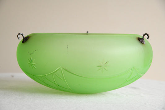 Vintage Green Glass Flycatcher Shade