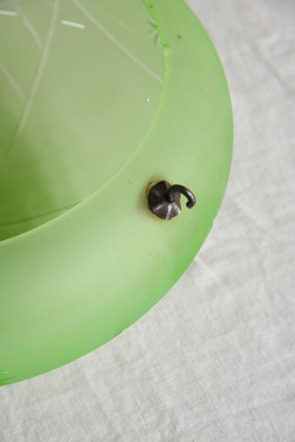 Vintage Green Glass Flycatcher Shade