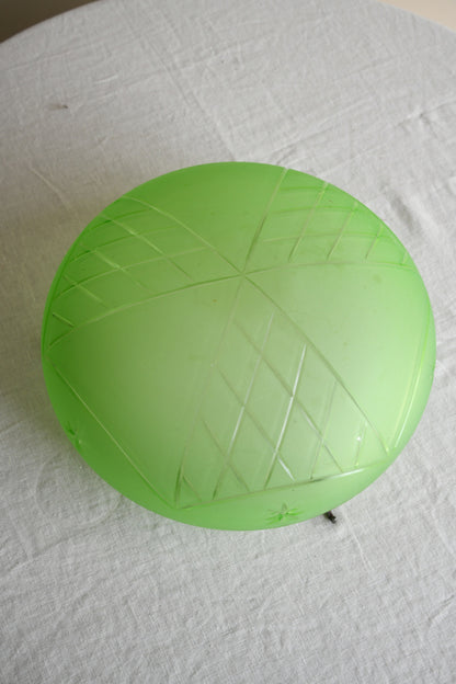 Vintage Green Glass Flycatcher Shade