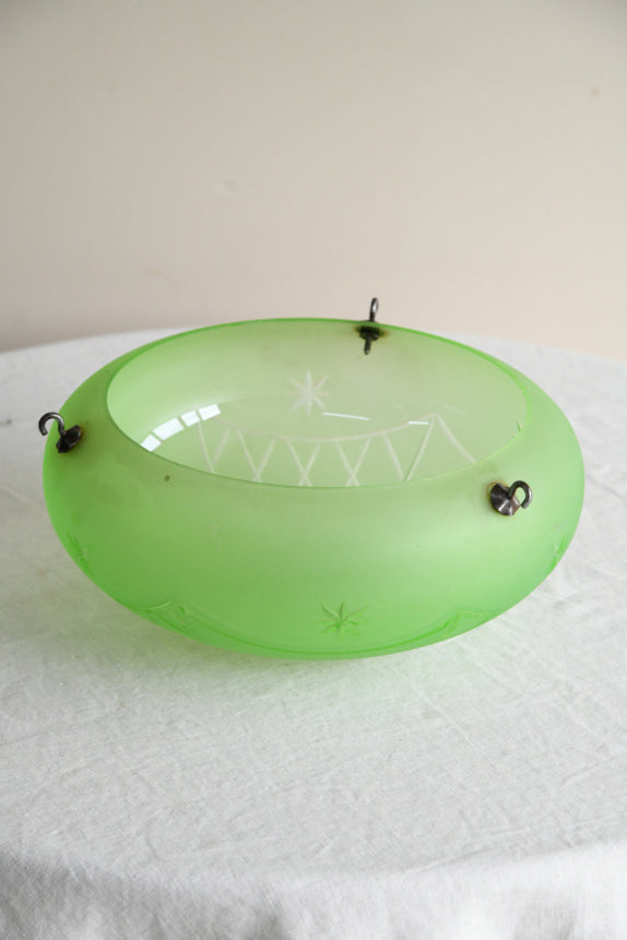 Vintage Green Glass Flycatcher Shade