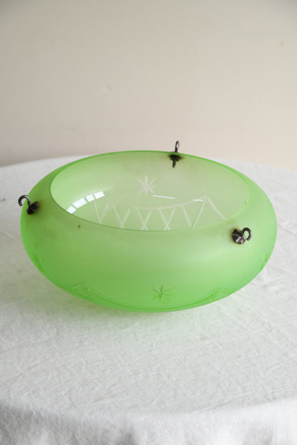 Vintage Green Glass Flycatcher Shade