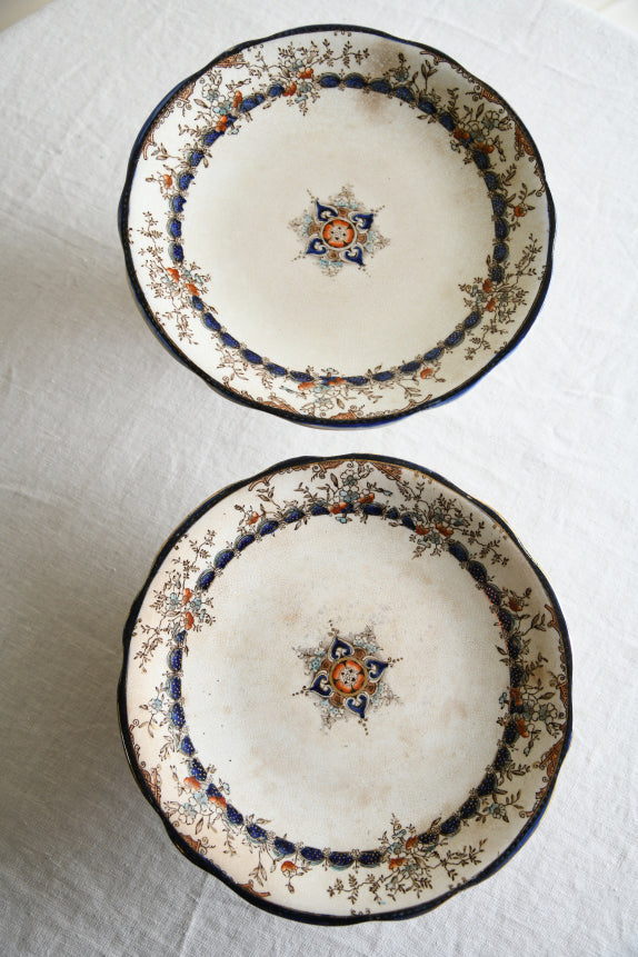 Pair Victorian Ceramic Cake Stands