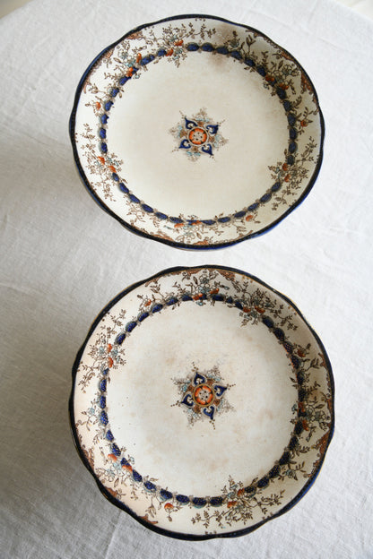 Pair Victorian Ceramic Cake Stands
