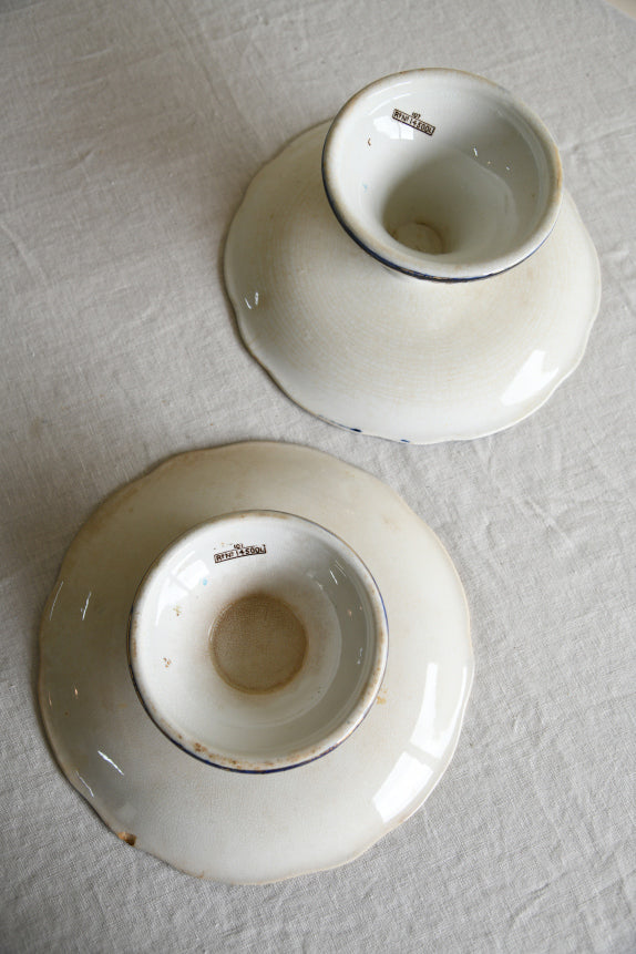 Pair Victorian Ceramic Cake Stands