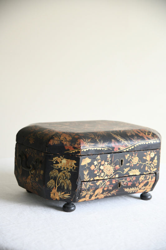 Chinese Black Lacquer Box