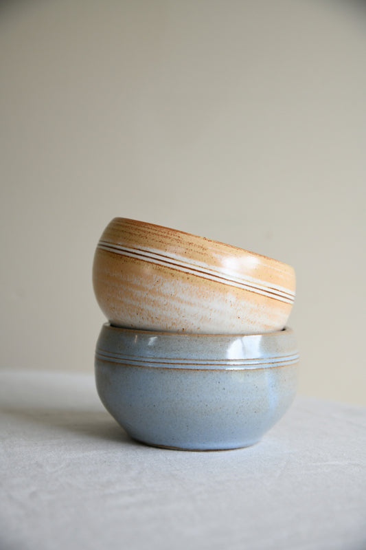 Pair Bowls St Nectans Pottery Tintagel