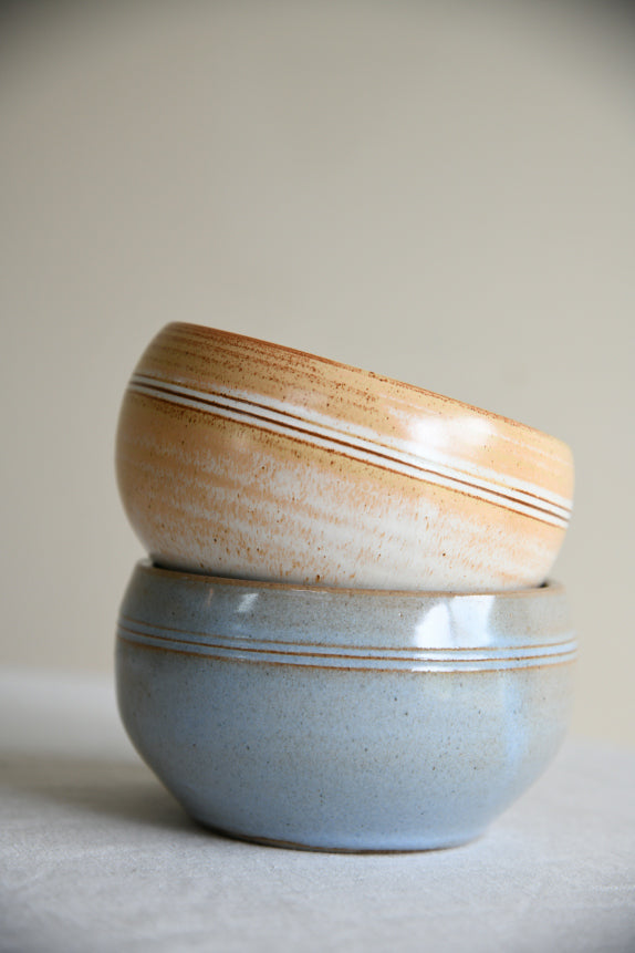 Pair Bowls St Nectans Pottery Tintagel