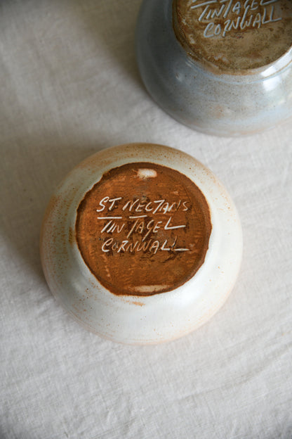 Pair Bowls St Nectans Pottery Tintagel