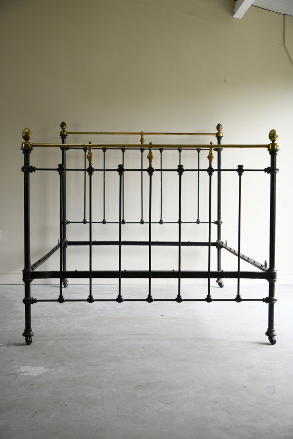 Victorian Black & Brass Bed Frame