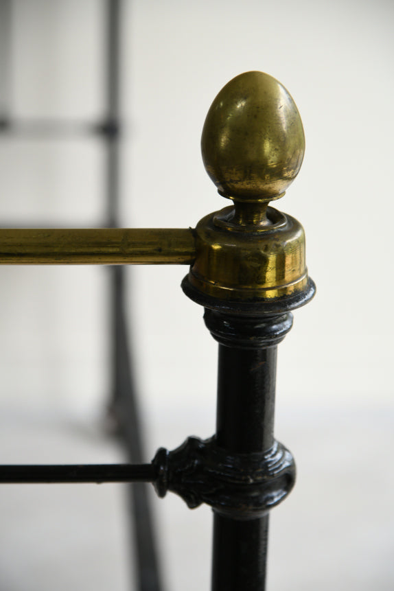 Victorian Black & Brass Bed Frame
