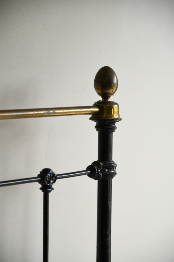 Victorian Black & Brass Bed Frame