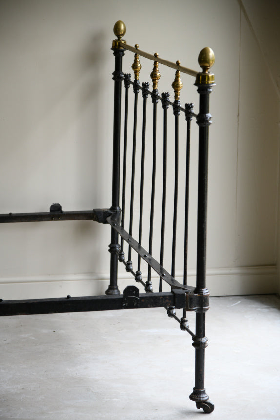 Victorian Black & Brass Bed Frame