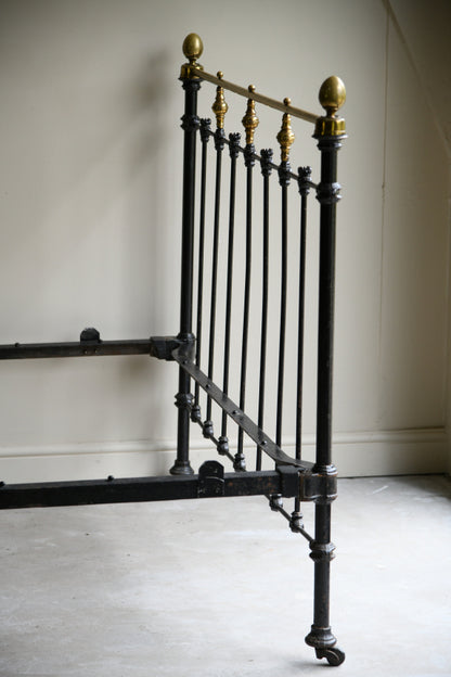 Victorian Black & Brass Bed Frame