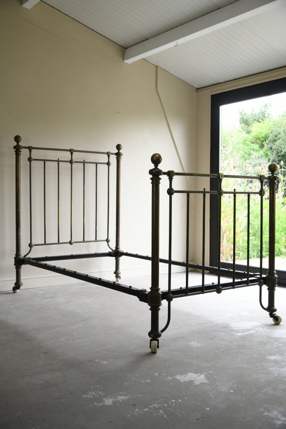 Antique Brass Single Bed Frame