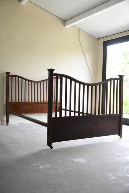 Victorian Mahogany Arts & Crafts Style Double Bed Frame