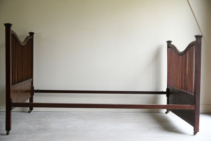 Victorian Mahogany Arts & Crafts Style Double Bed Frame